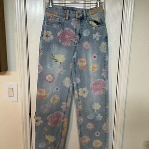 Wild Fable Floral Straight Leg Jeans - Multicolor